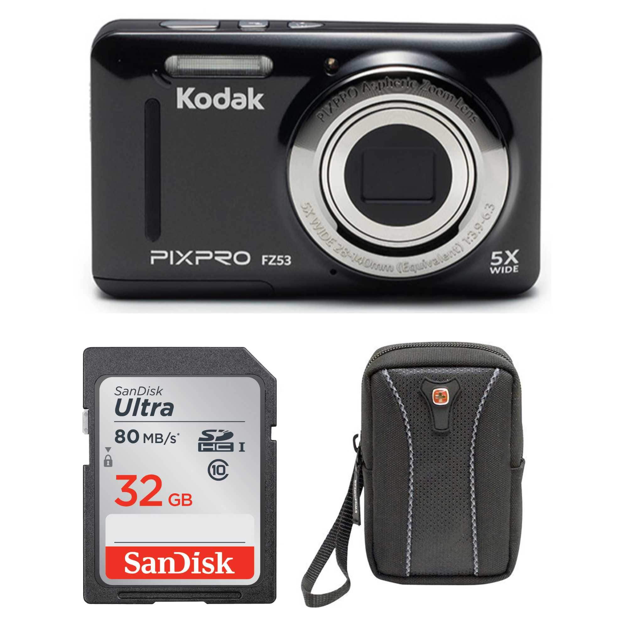 Kodak - PIXPRO Friendly Zoom FZ53 Digital Camera Bundle - Black