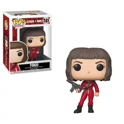 POP! LA CASA DE PAPEL 741 TELEVISION TOKIO VINYL FIGURINE / FIGURINE EN VINYL FIGURA DE VIÑIL / FIGURA DE VIÑIL 3 AIFIA ADVERTENCIA A ATENTE A 30 A HORA A A BARVNIC