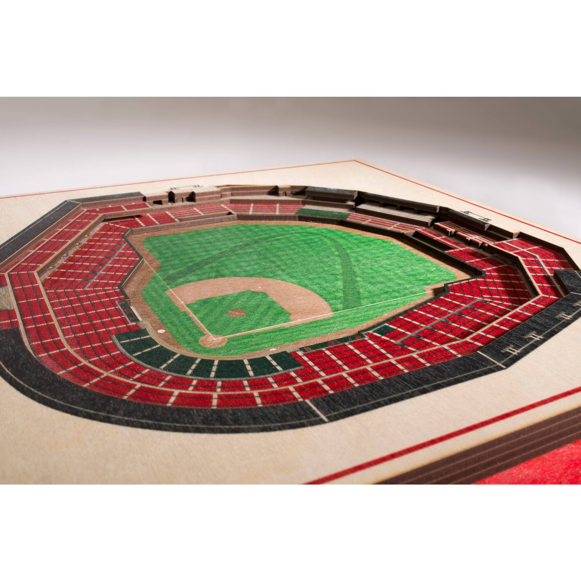 Alt View 2. YouTheFan - 17'' x 13'' 5-Layer StadiumViews 3D Wall Art - Brown.