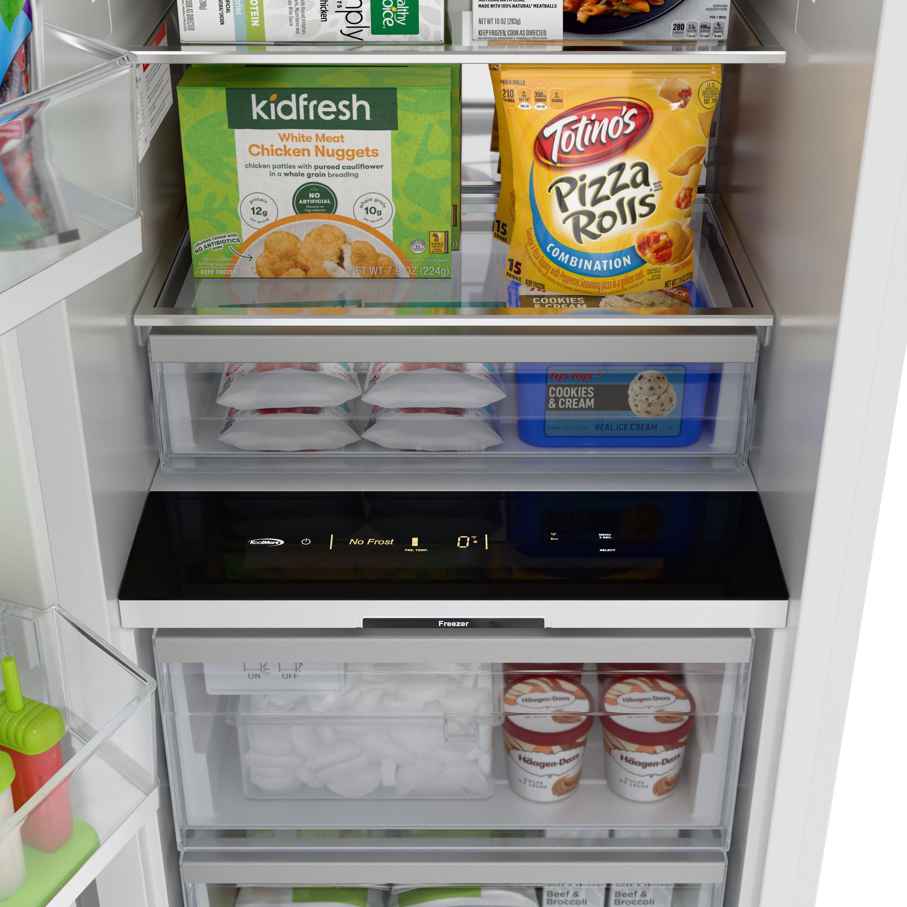 kidfresh White Meat Chicken Nuggets  
chicken patties with pureed cauliflower in a whole grain breading  
12g Protein  
10g Whole Grains  

Totino's Pizza Rolls  
Combination  

Hilgen-Dan  
Cookies & Cream  
Ice Cream  
7215  

Broccoli