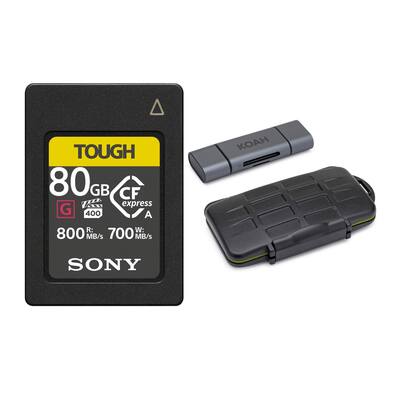 Sony CFexpress Type A 80GB Memory Card and Storage Carrying