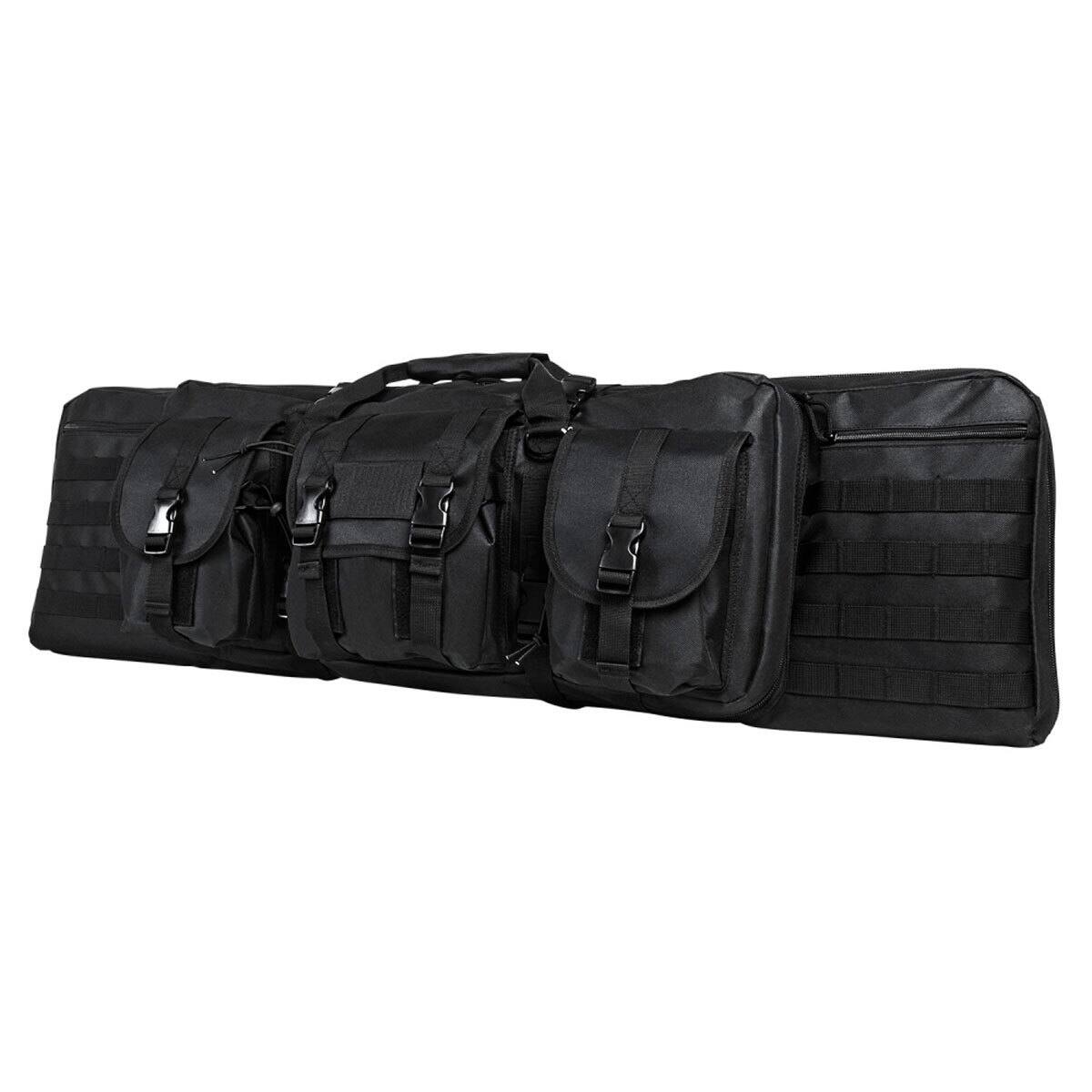 Front. NcSTAR - NcSTAR Vism 42" Double Carbine Soft Case for Two 35" Rifles, with Padded Center Divider and 4 Hook and Loop Straps, - Black.