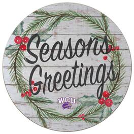 Jardine - Western Carolina Catamounts 20'' x 20'' Season's Greetings Circle - White