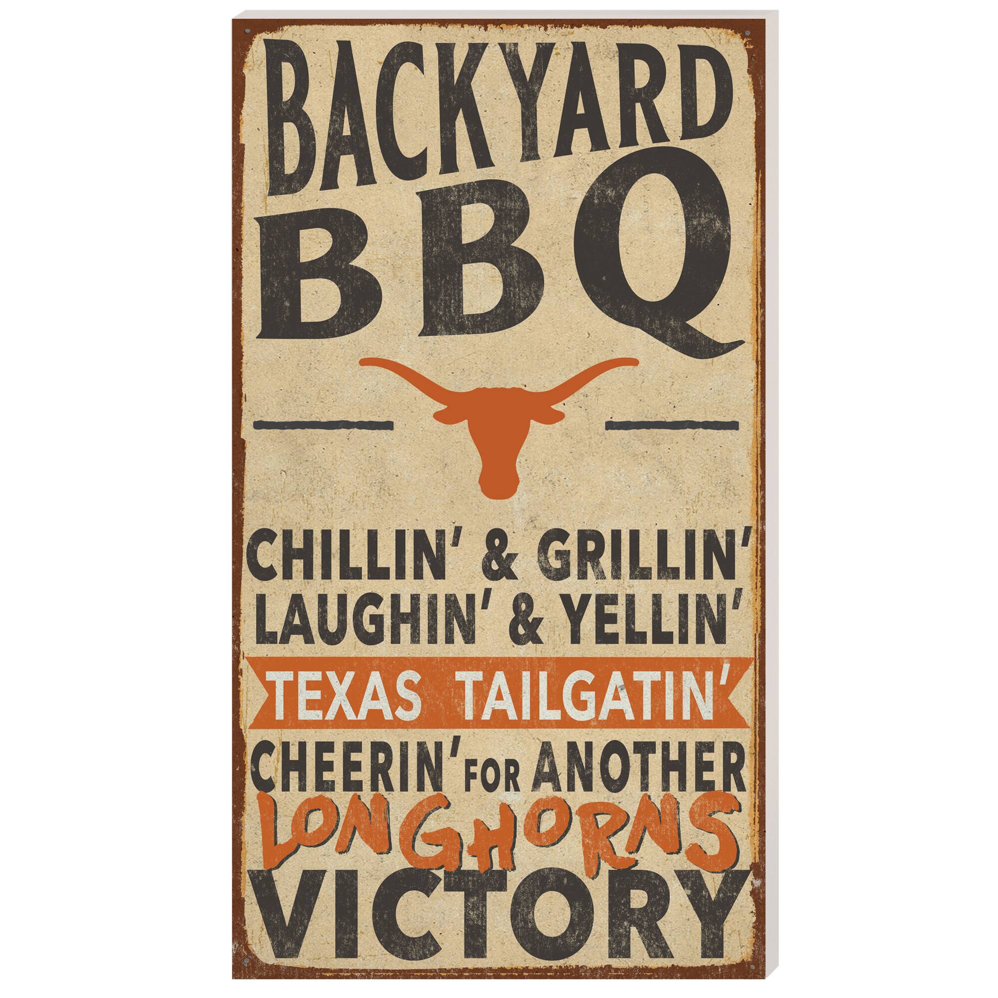 Texas Longhorns 11'' x 20'' Indoor/Outdoor BBQ Sign