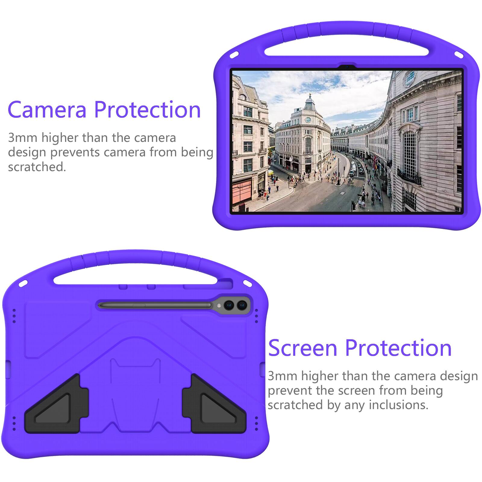 Camera Protection  
3mm higher than the camera design prevents camera from being scratched.  

Screen Protection  
3mm higher than the camera design prevent the screen from being scratched by any inclusions.
