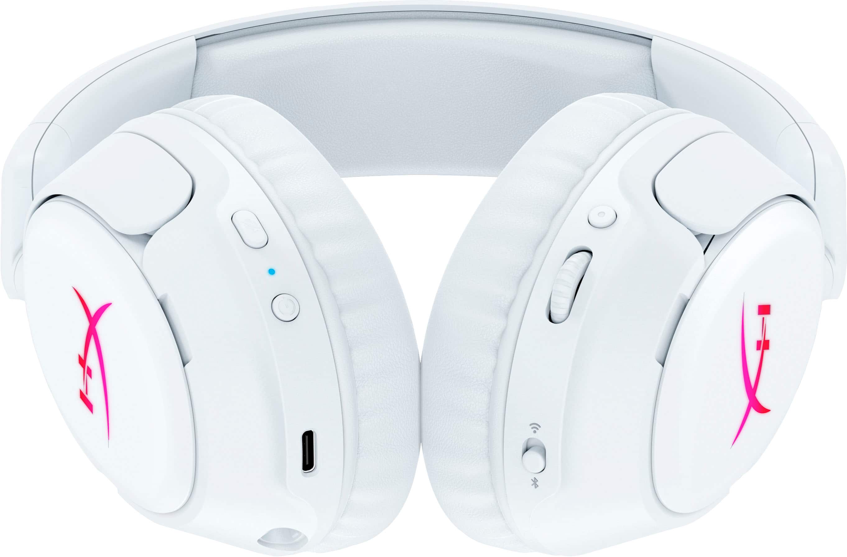 Alt View 10. HyperX - Cloud Flight 2 Wireless Gaming Headset for PC, PS5, PS4, Nintendo Switch, Mac, Mobile, and Bluetooth - White.