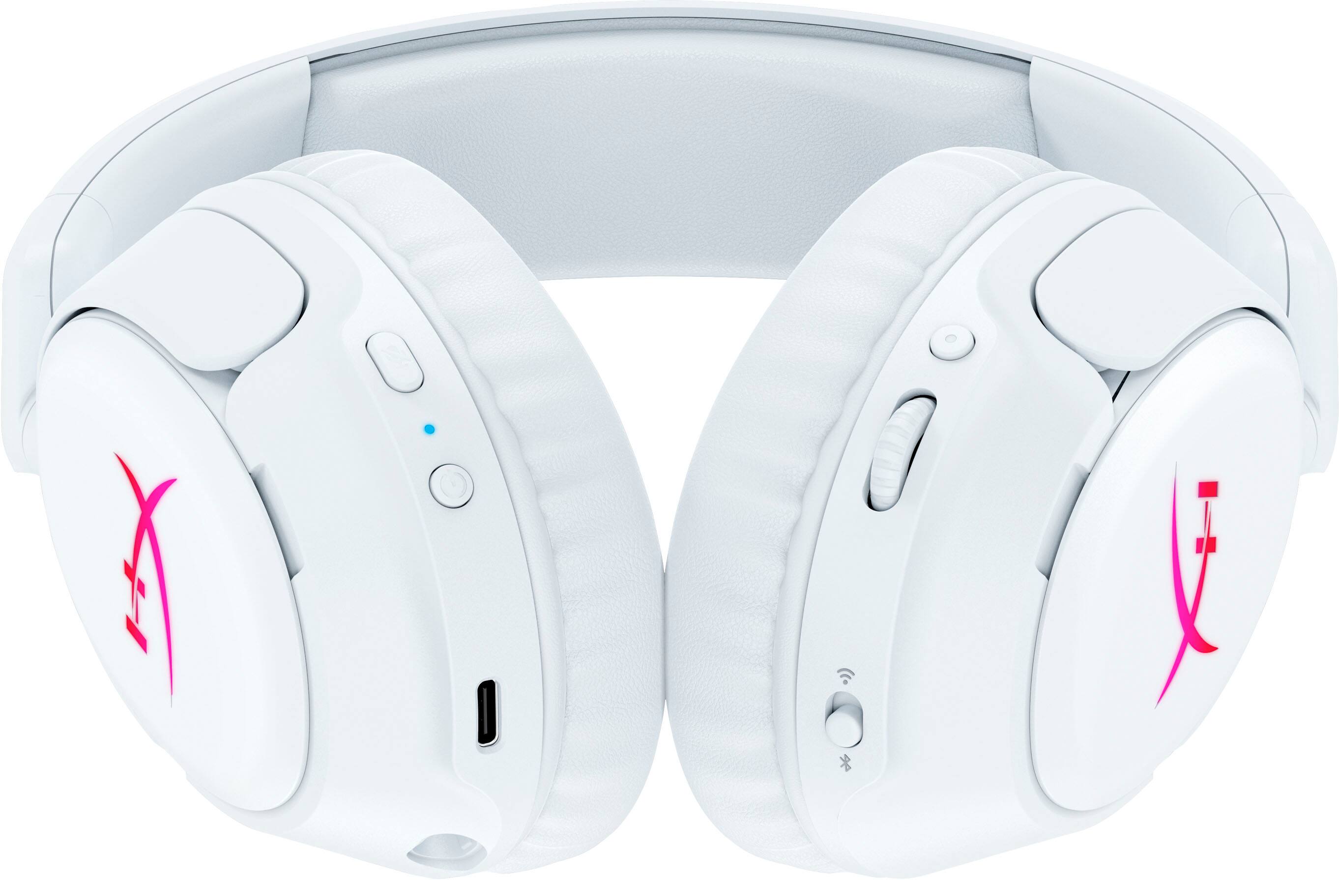 Alt View 10. HyperX - Cloud Flight 2 Wireless Gaming Headset for PC, PS5, PS4, Nintendo Switch, Mac, Mobile, and Bluetooth - White.