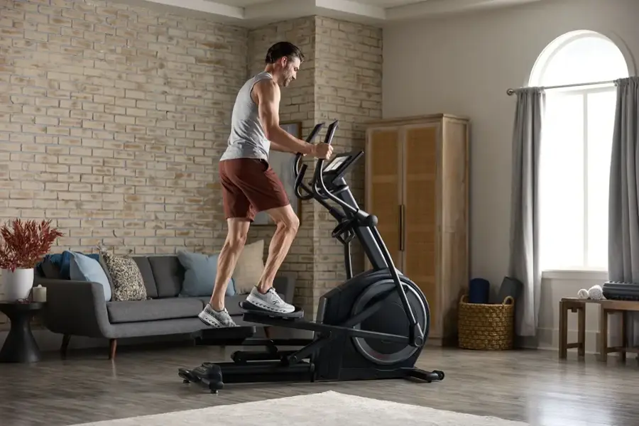 Alt View 16. ProForm - ProForm Carbon EL Elliptical: 18 Resistance Levels, Device Shelf, Compact Design, USB-C Charging, and Powered by iFIT - Black.
