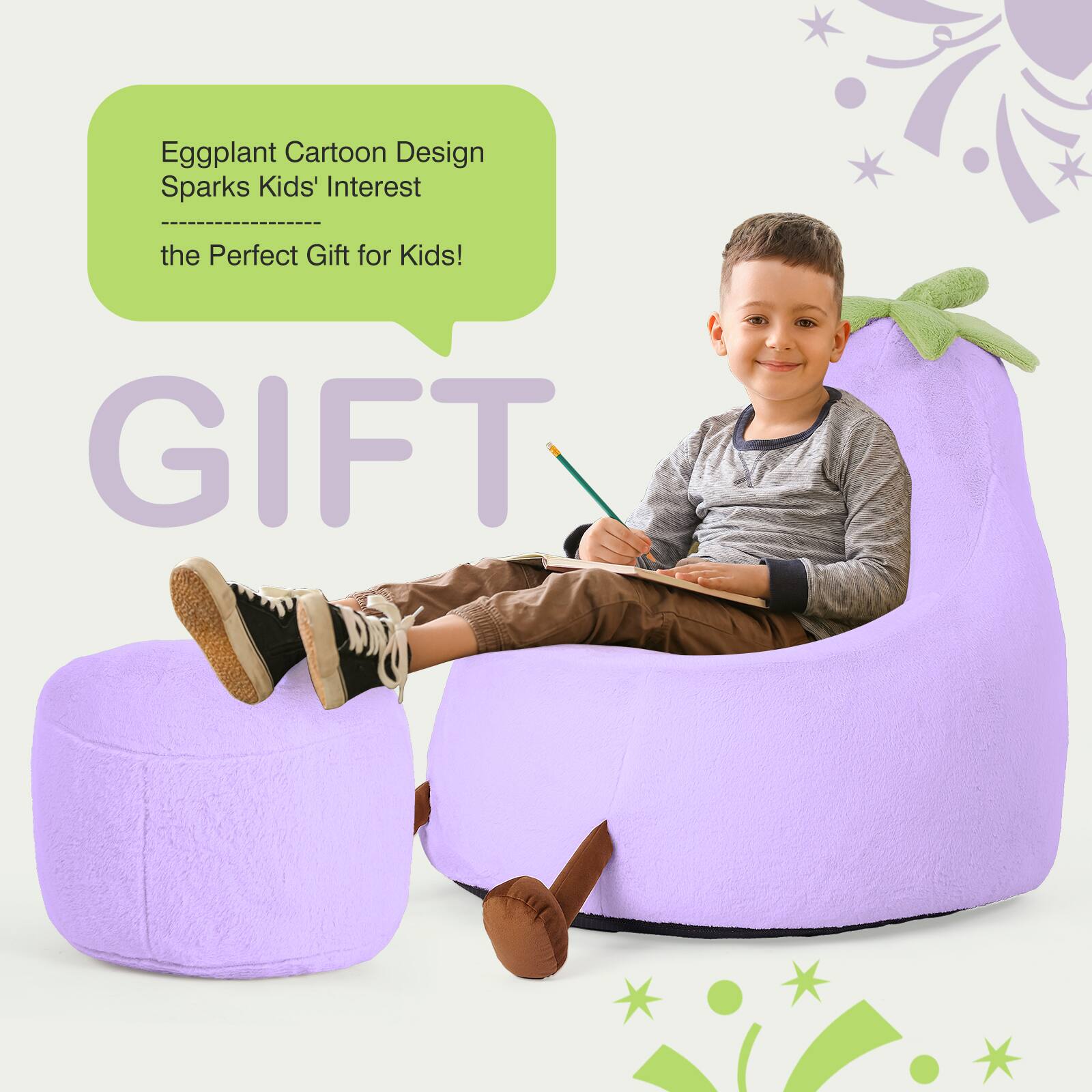 Eggplant Cartoon Design Sparks Kids' Interest  
the Perfect Gift for Kids!  
GIFT