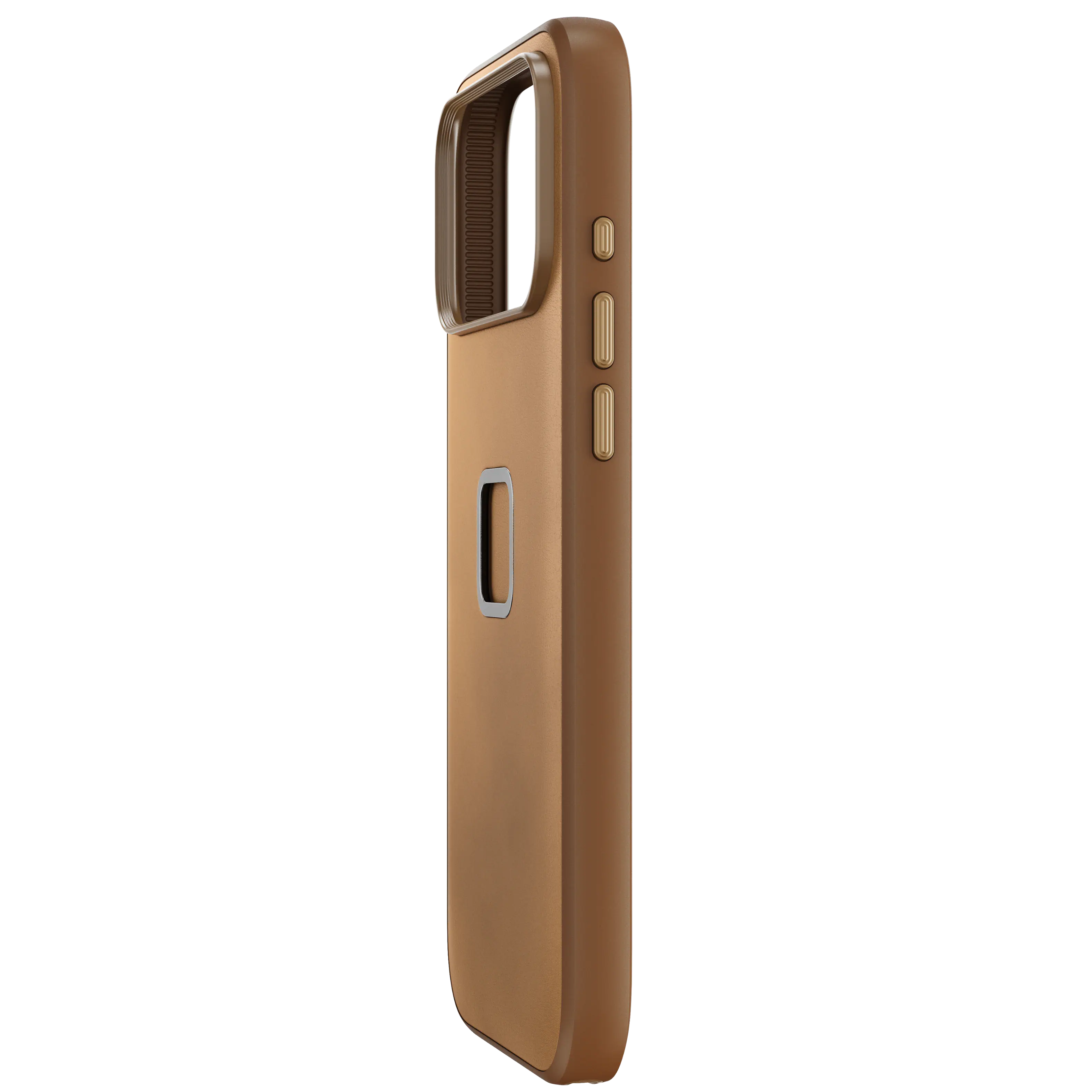 Angle. Peak Design - Mobile Everyday Fabric Case Apple iPhone 17 Pro Max Tan - Tan.