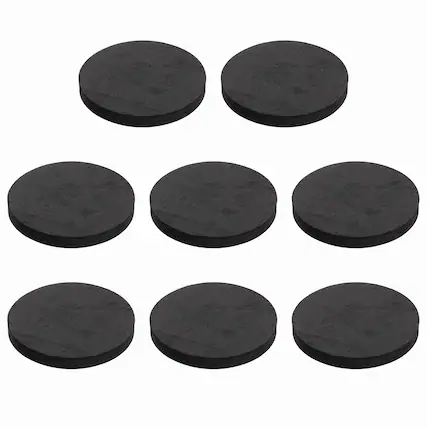 Front. Unique Bargains - Single Sided Speaker Isolation Pads 70x8mm Round EVA Acoustic Foam Anti-Vibration Feet for Speaker Subwoofer, 8pcs - Black.