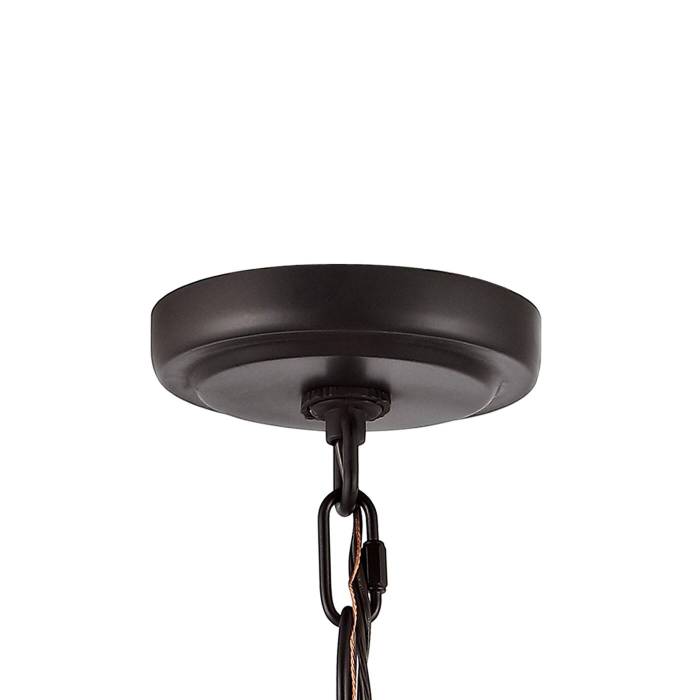 Alt View 4. Jonathan Y - Diantha 12" 3-Light Contemporary Bohemian Iron/Acrylic LED Pendant, Oil Rubbed Bronze/Clear - Oil Rubbed Bronze/Clear.