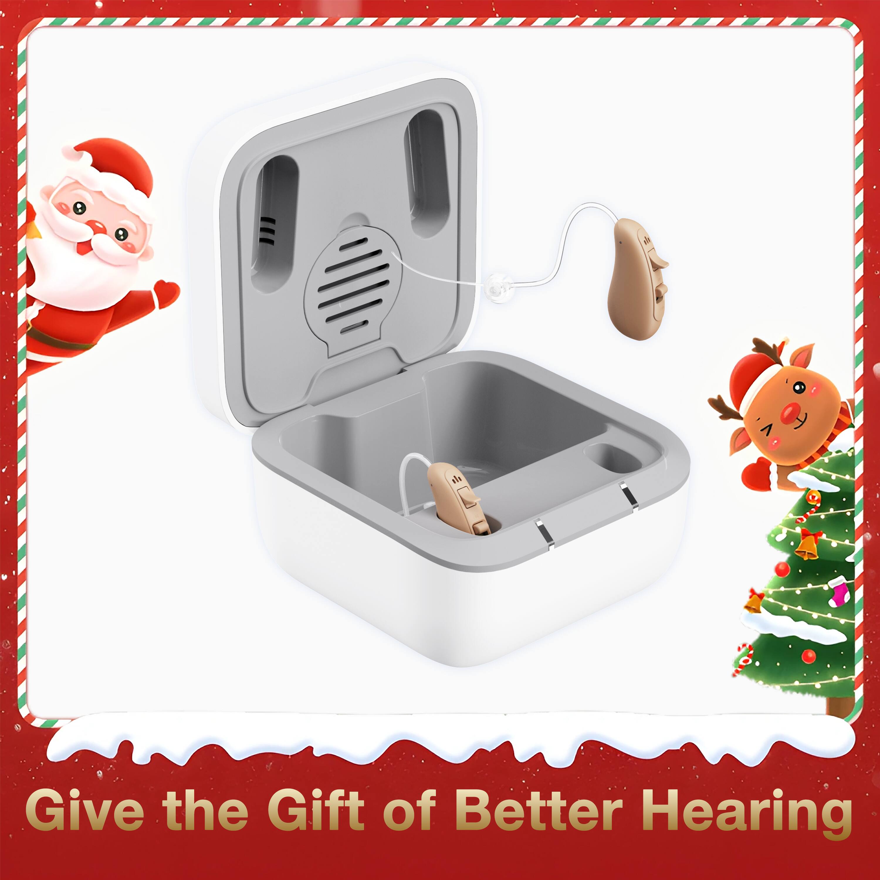 Ceretone - ❤ Surprise Them This Christmas With Solid Rechargeable OTC Hearing Aids – Natural Sound, Noise Reduction & BTE Fit - Beige