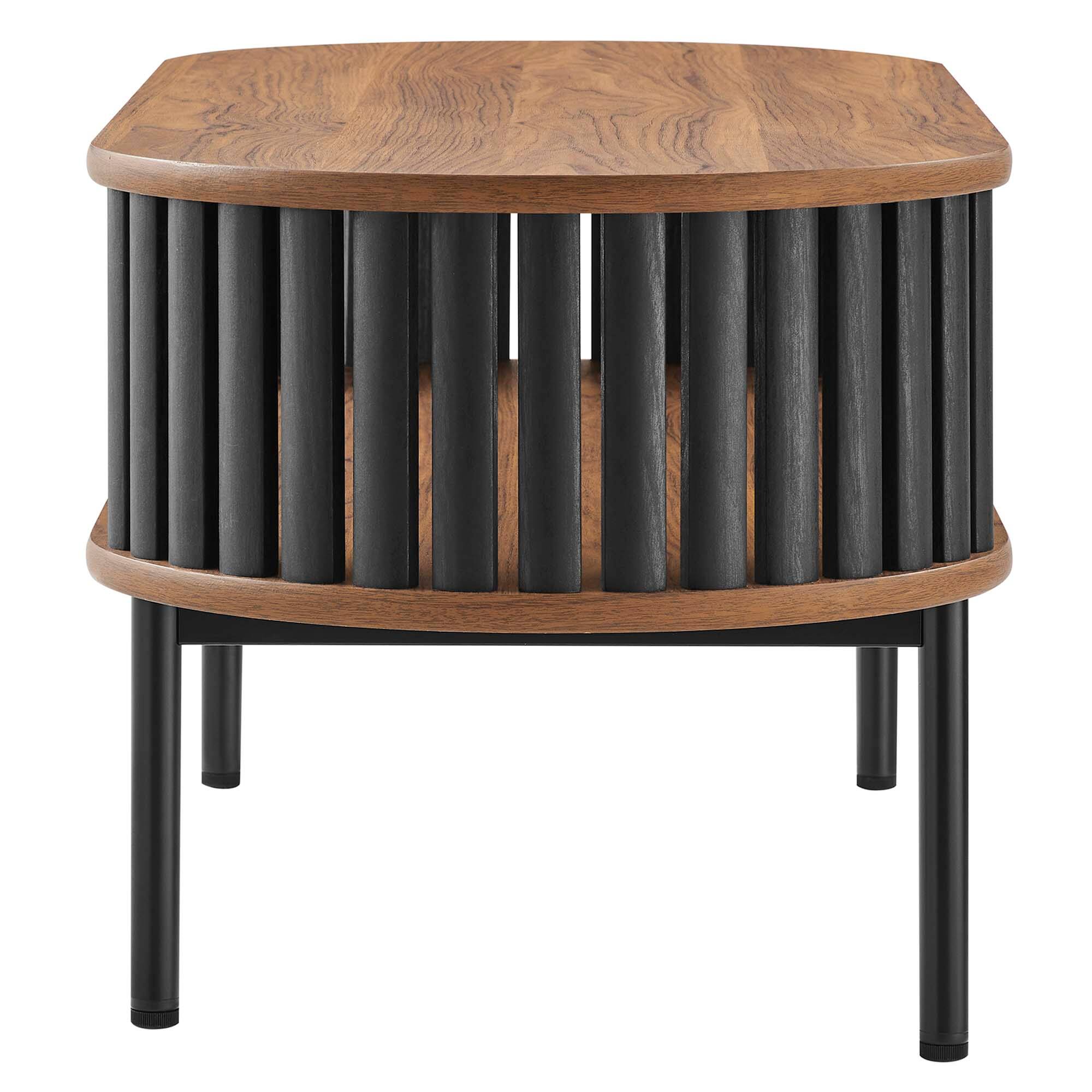 Alt View 2. Modway - Fortitude Wood Coffee Table by Modway - Walnut Black.