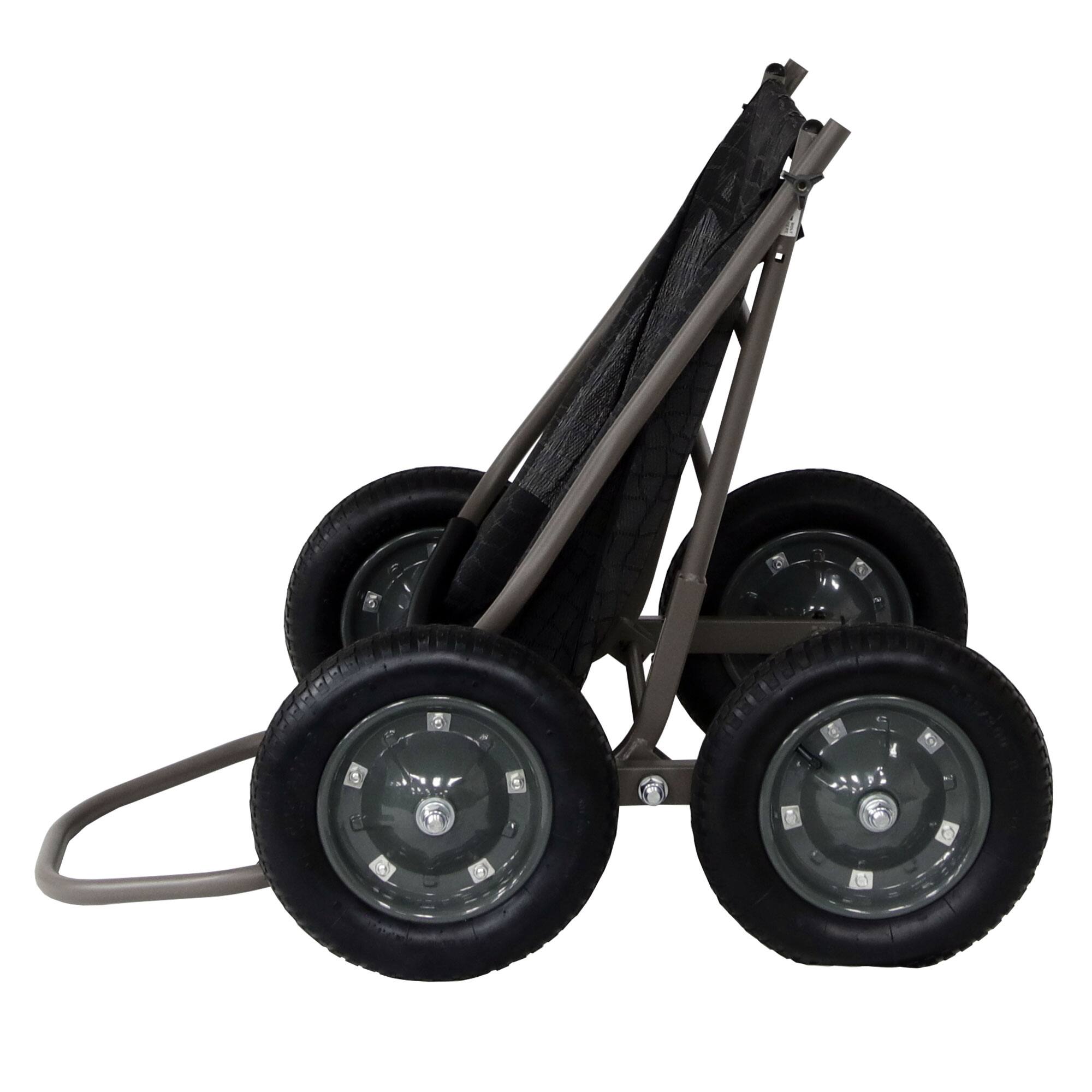 Alt View 7. Hawk - Hawk Crawler Multi-Use Folding Cart, Hunting Cart w/ 500lb Capacity, Dark Gray - Flat Earth.