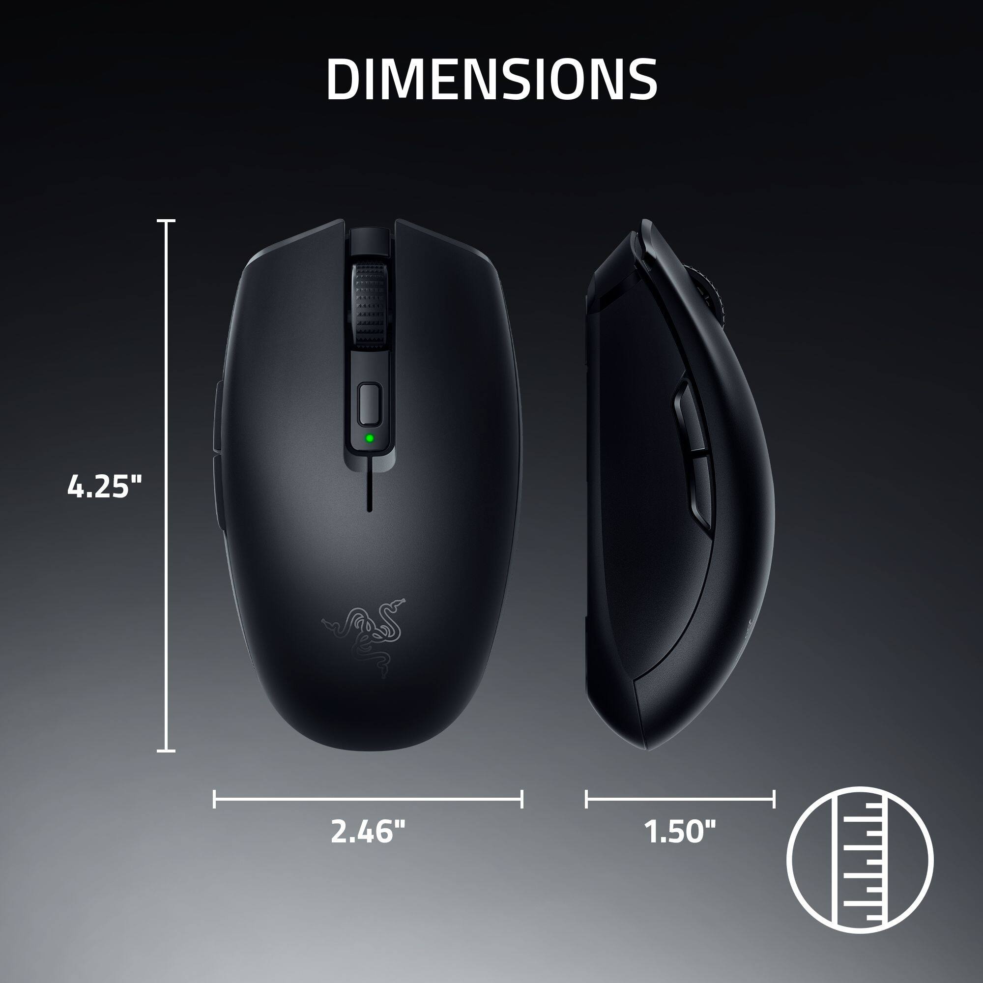 DIMENSIONS 4.25" 2.46" 1.50"