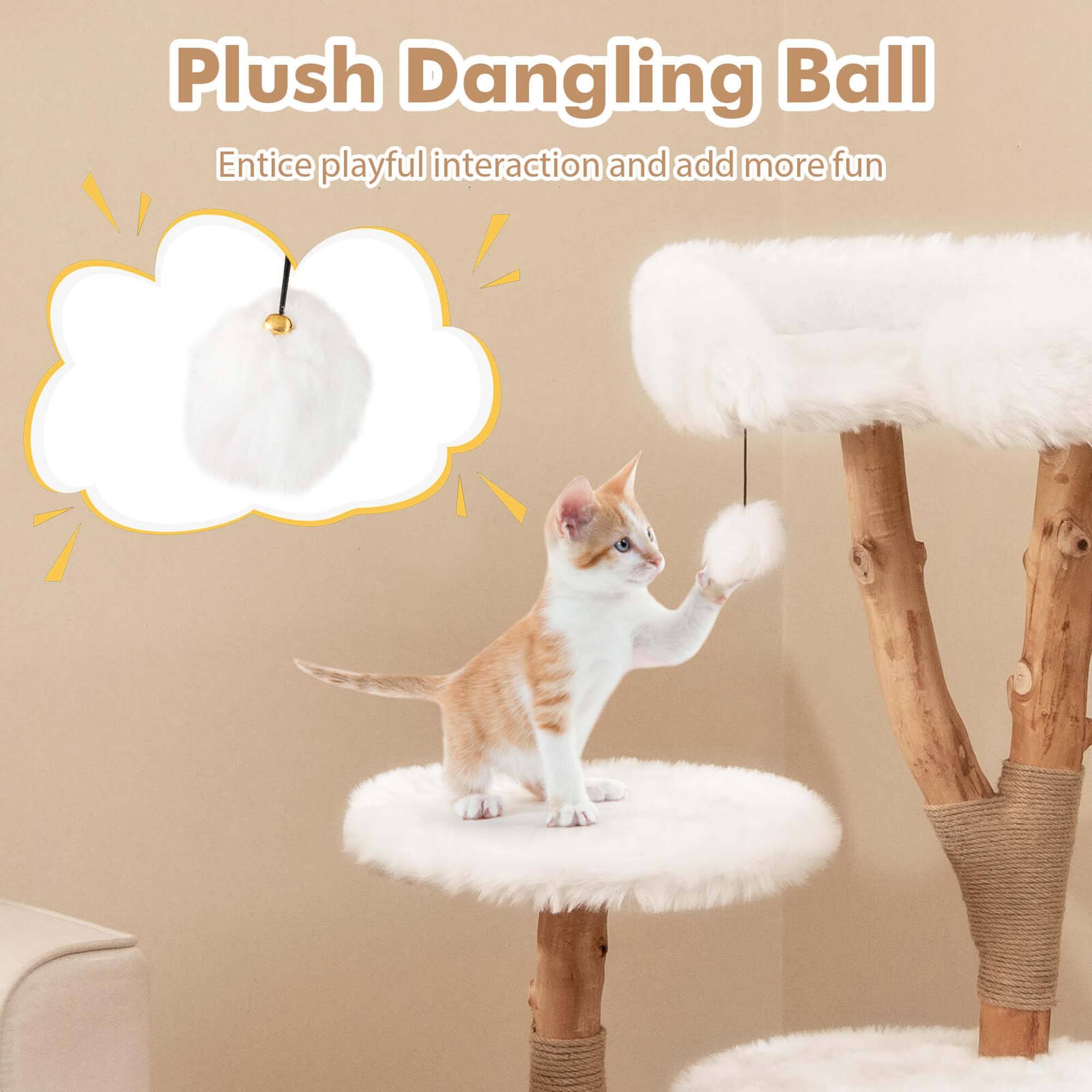 Plush Dangling Ball  
Entice playful interaction and add more fun