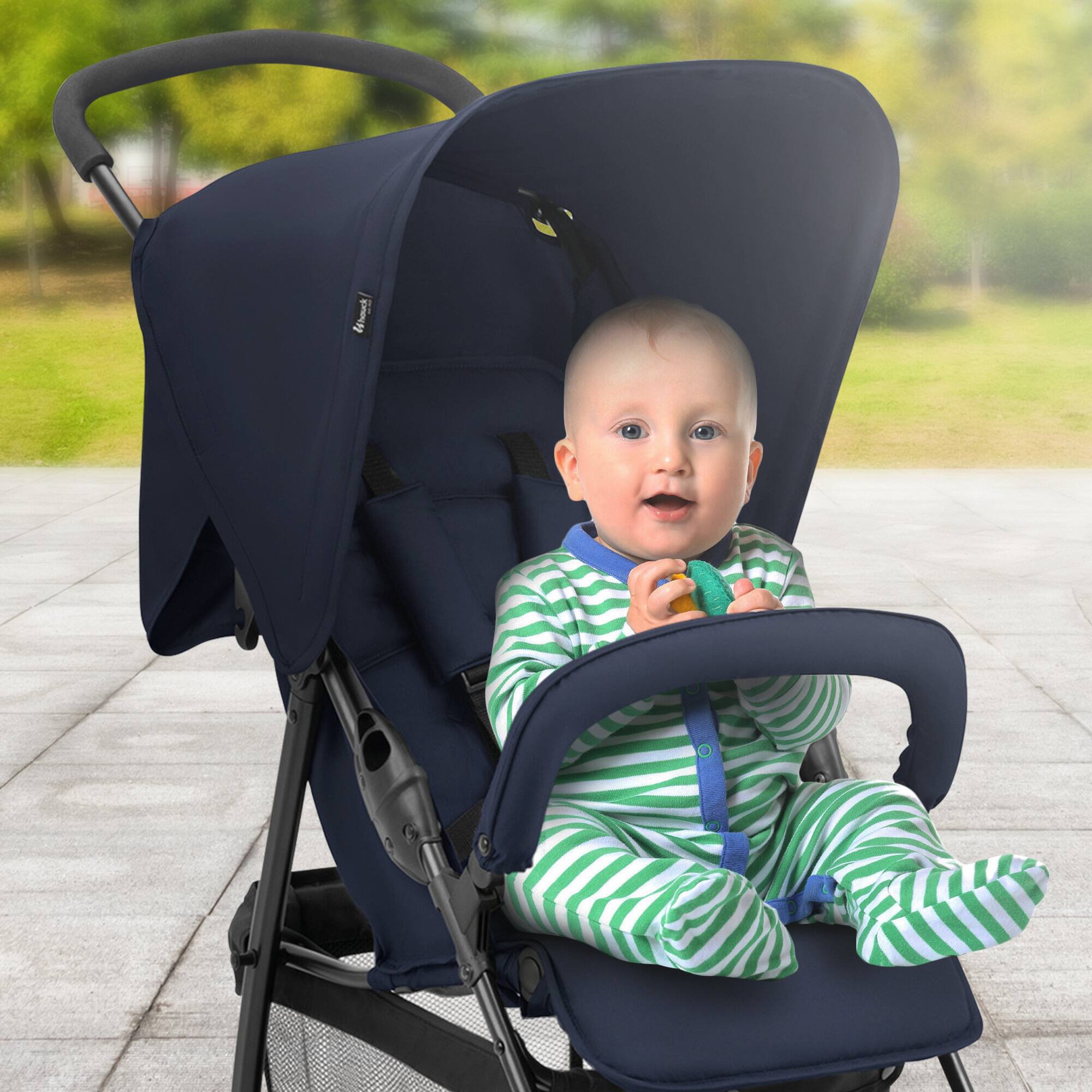 Alt View 4. hauck - hauck Sport T13 Lightweight Compact Foldable Stroller Push Chair, Dark Blue.