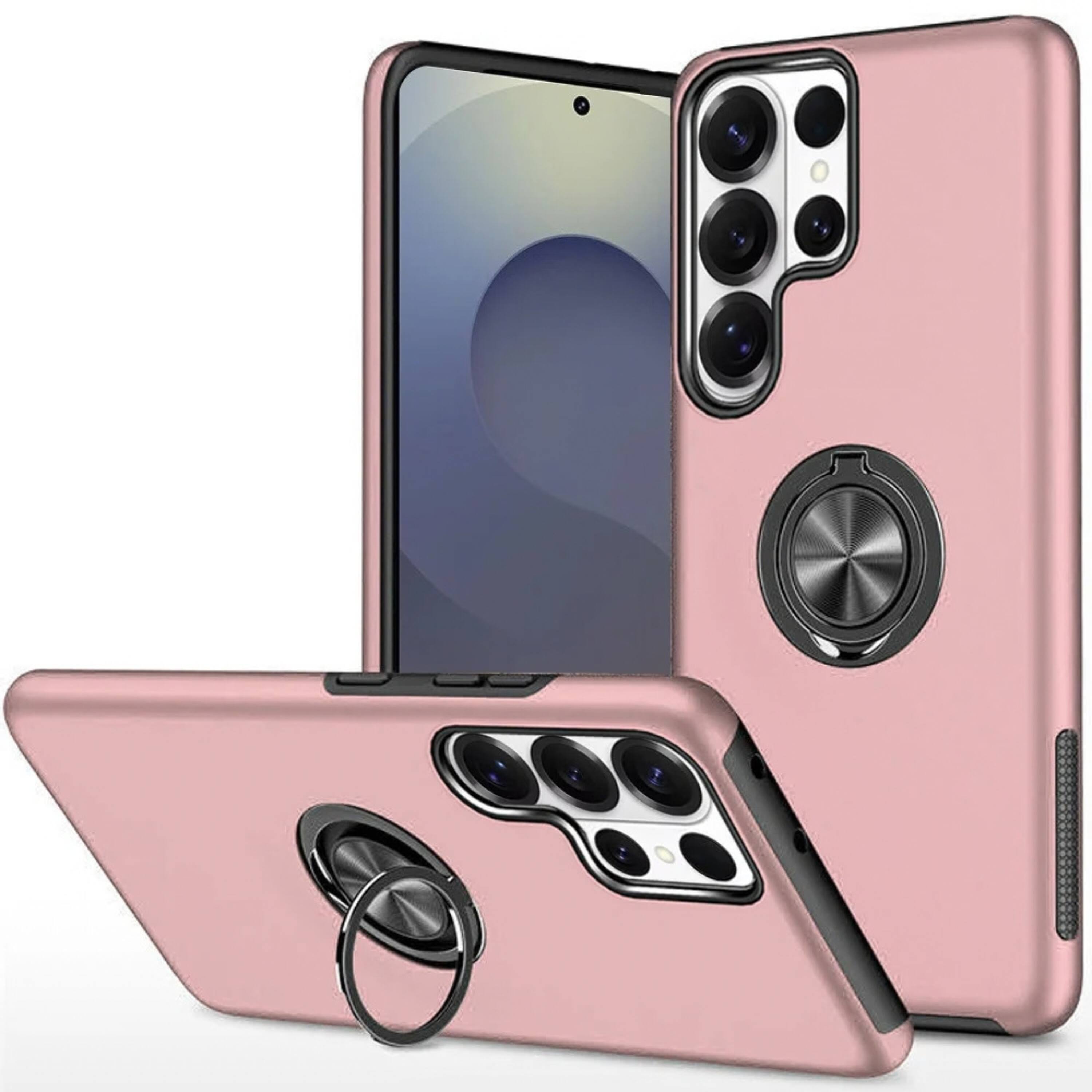 Kitcheniva Dual Layer Ring Stand Shockproof Phone Case With Tempered ...