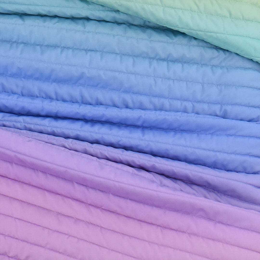 Left. Hivvago - Twin/Twin XL 2 Piece Multi-Color Rainbow Quilt Set - MultiColor.