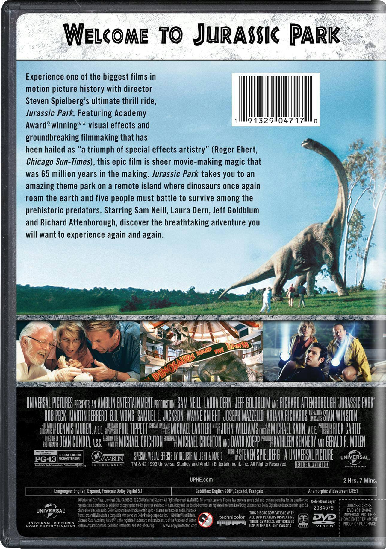 Angle. Jurassic Park (DVD New Box Art) [DVD].