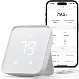 SwitchBot - Hub 2 (2nd Gen) – Wi-Fi Thermometer Hygrometer, IR Remote, Light Sensor, Works with Alexa & Google Assistant - White