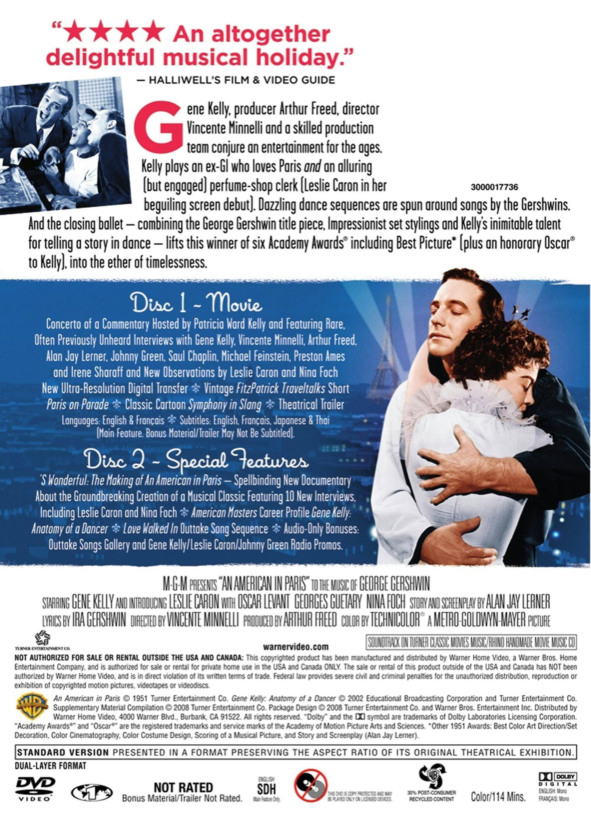 Angle. An American in Paris (Special Edition) [DVD].