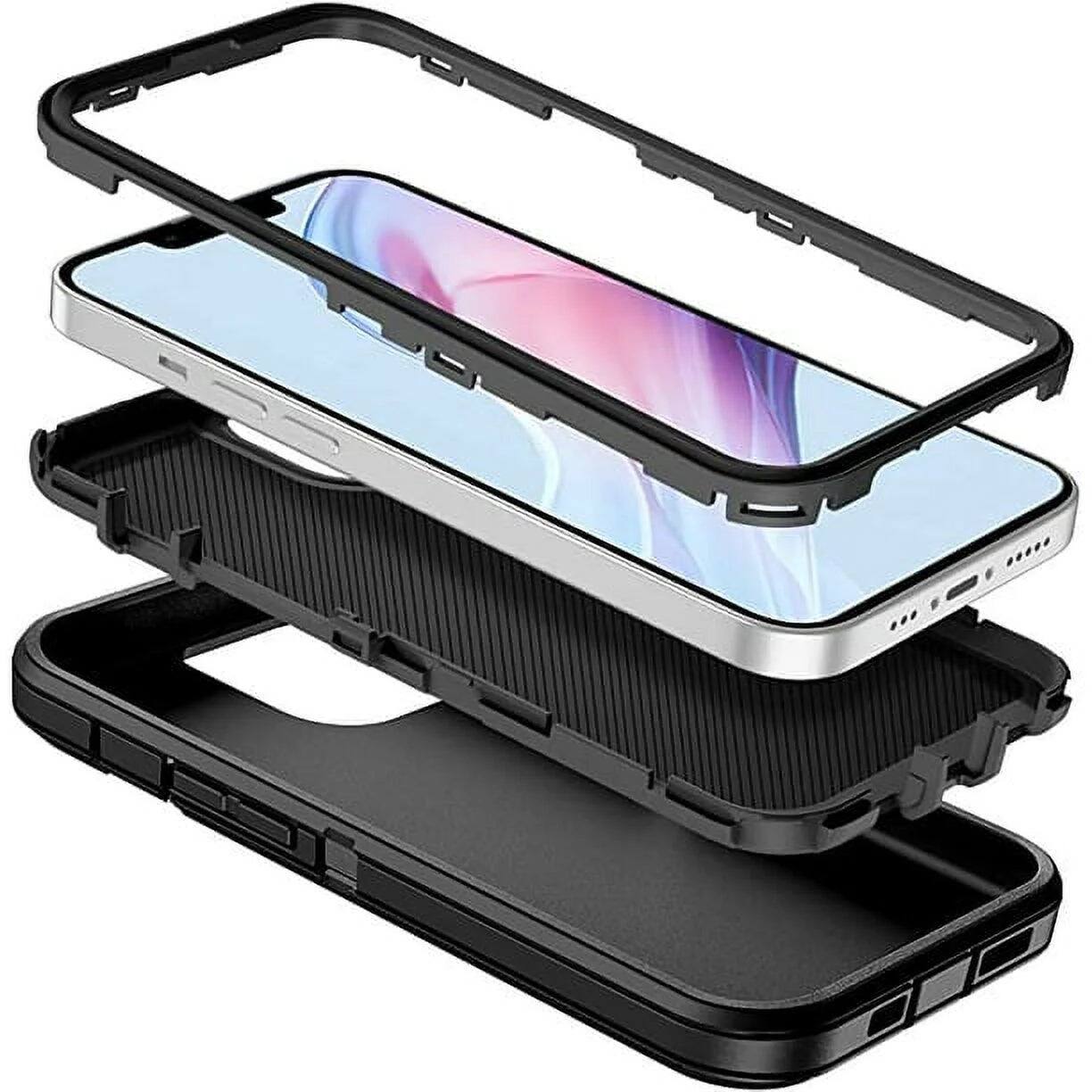 Alt View 1. Entronix - Entronix Heavy Duty Triple-Layer Case for iPhone 13 Mini - Ultimate Protection - Gray.