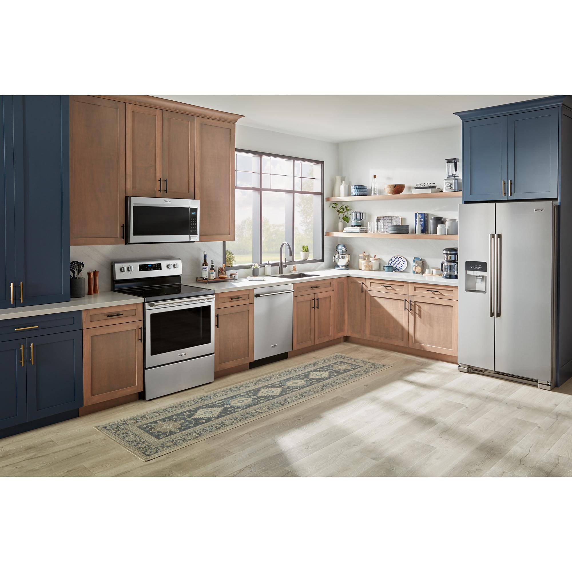 Alt View 20. Maytag - 5.3 Cu. Ft. Freestanding Electric Range with Steam Clean - Stainless Steel.