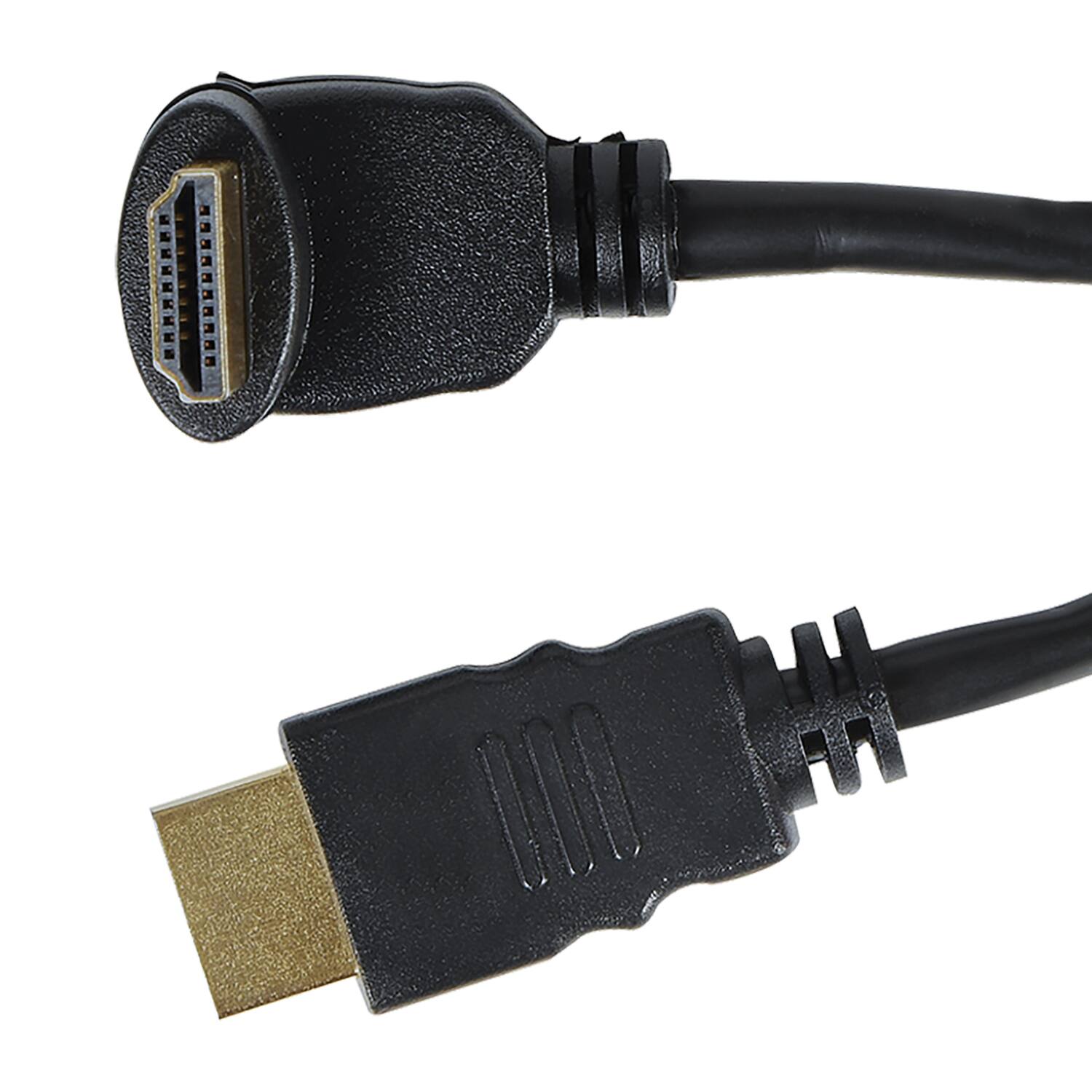 Back. RCA - 6-Ft HDMI Cable with Right-Angle Connector.