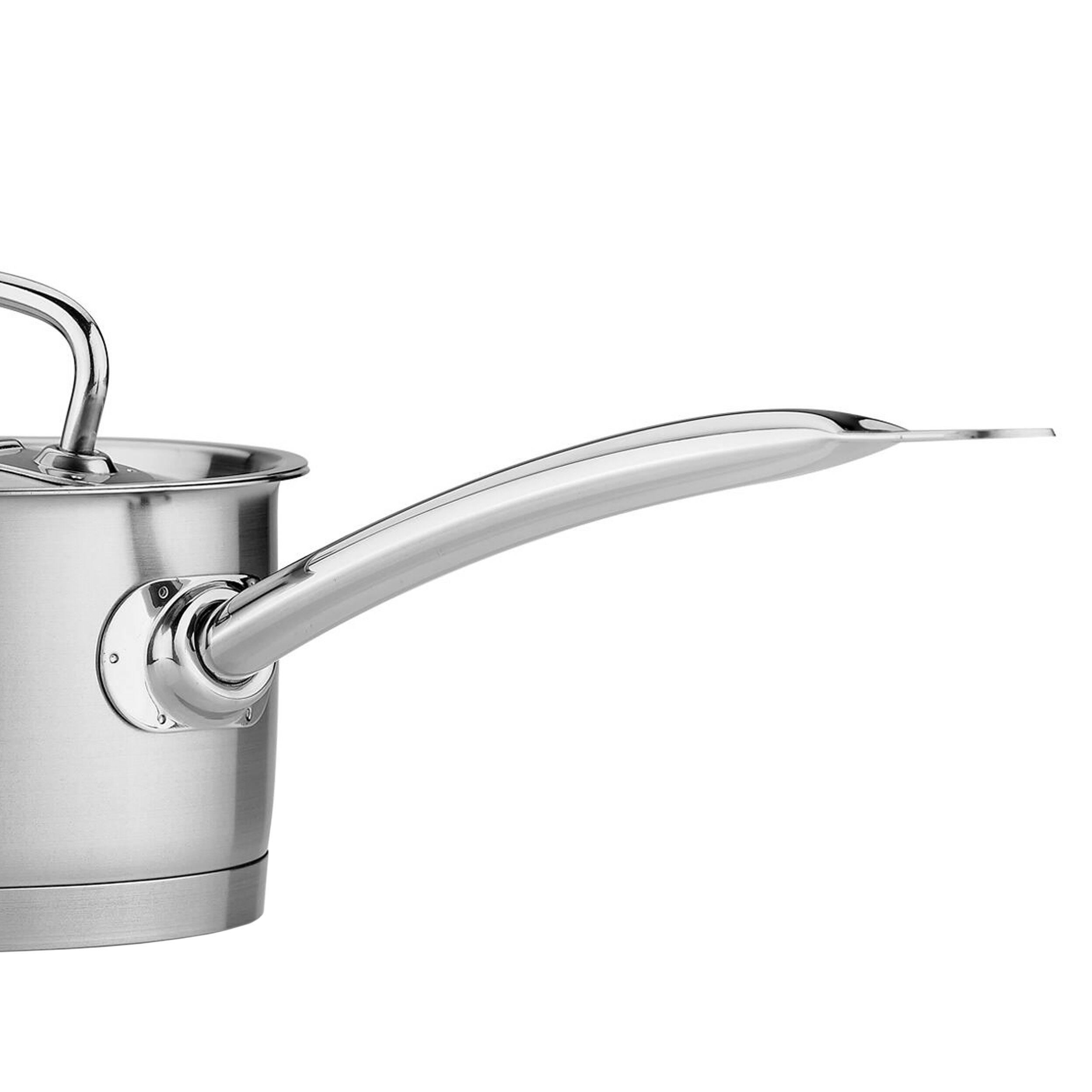 Alt View 1. Korkmaz - Korkmaz Proline Professional Series 3.8 Liter Stainless Steel Saucepan with Lid in Silver - Silver.