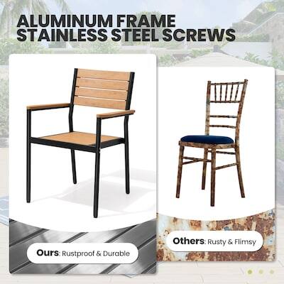 ALUMINUM FRAME STAINLESS STEEL SCREWS

Ours: Rustproof & Durable

Others: Rusty & Flimsy