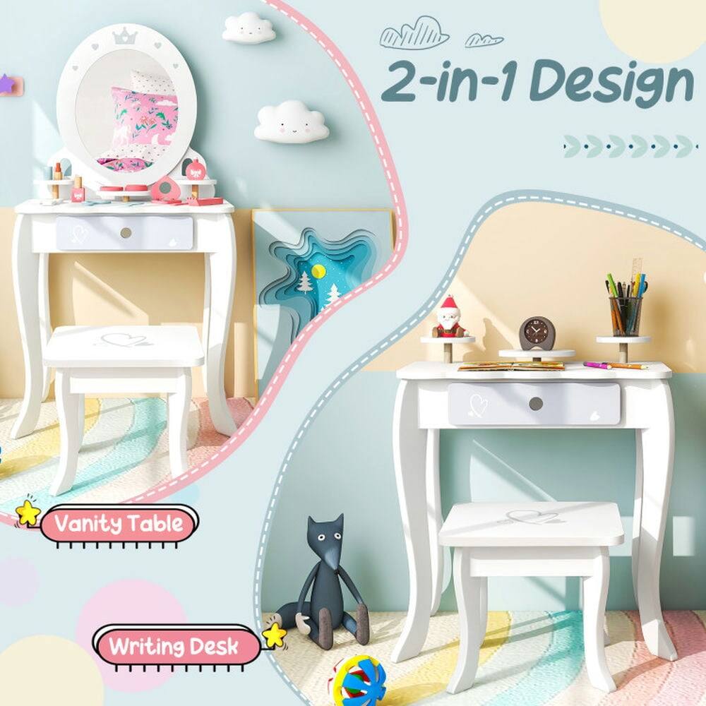 2-in-1 Design

Vanity Table

Writing Desk