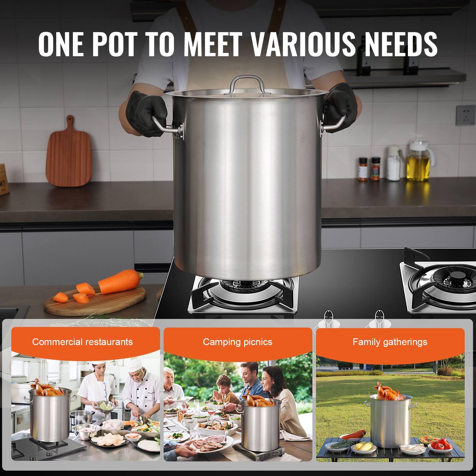 ONE POT TO MEET VARIOUS NEEDS

- Commercial restaurants
- Camping picnics
- Family gatherings