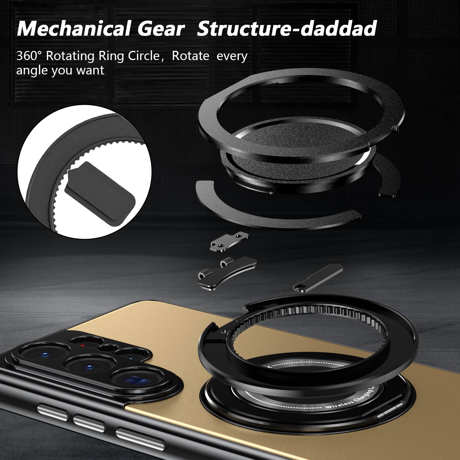 Mechanical Gear Structure-daddad

360° Rotating Ring Circle, Rotate every angle you want