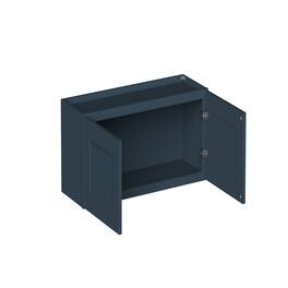 Boyel Living - 36-in W x 15-in H x 12-in D Shaker RTA Kitchen Wall Cabinet with Soft-Close - Charcoal Blue