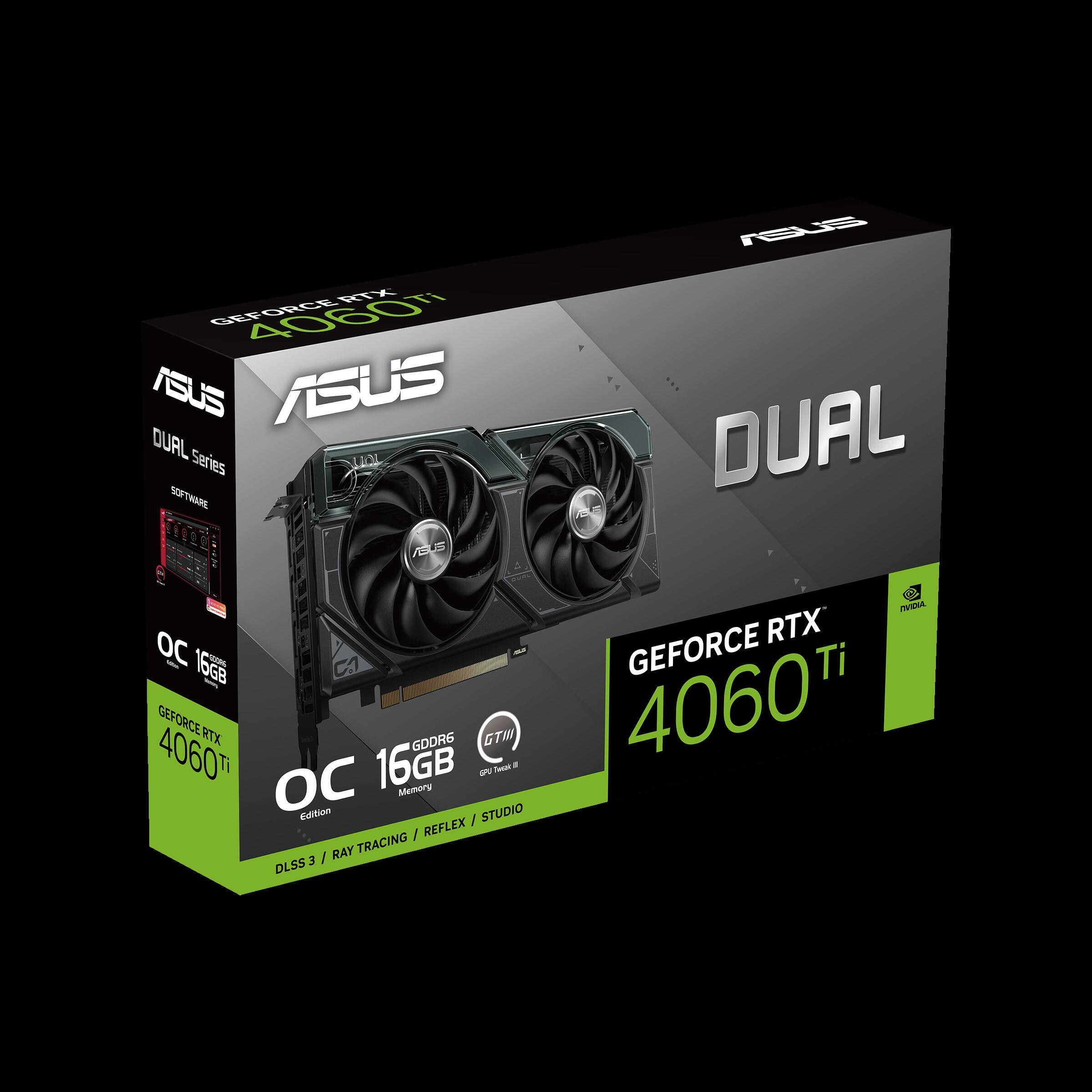 Alt View 13. ASUS - NVIDIA GeForce RTX 4060 Ti Dual Overclock 16GB GDDR6 PCI Express 4.0 Graphics Card - Black.