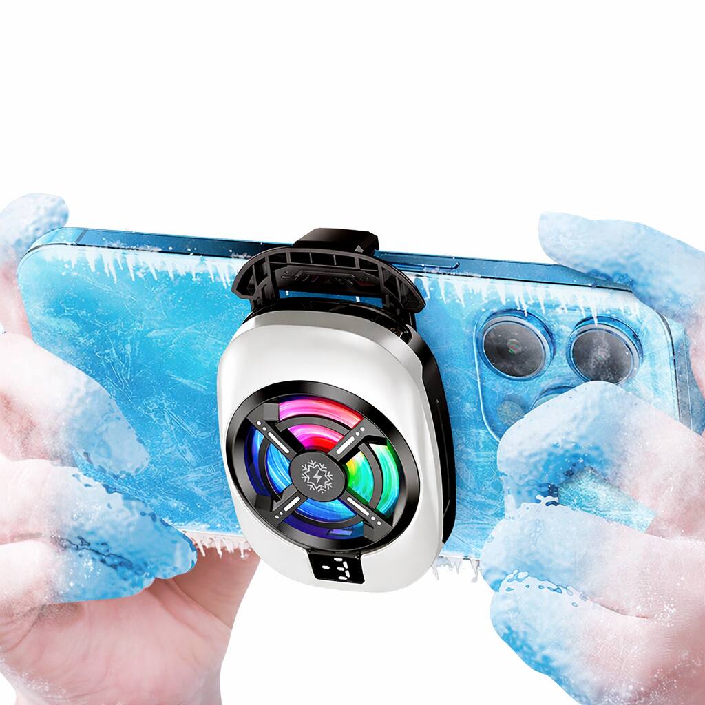 Front. Topteng - Phone Cooler with Digital Display - Freezing Cooling, 3 Adjustable Modes, 12W, for Gaming/Live Stream - Multi-Color.
