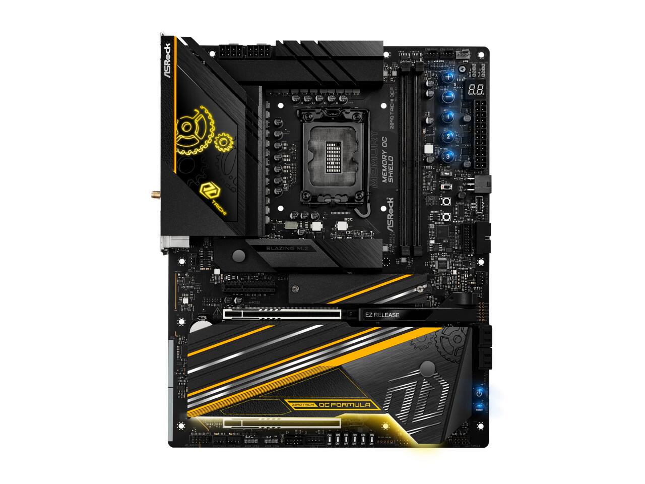 ASRock TACHI -- . - - BLAZING M.2 .... .. OCF TRCH ZERO RY OC MEMORY SHIELD ASRock - ..... + I 2 3 : o 8.8 --  : EZ RELEASE .... 06090 - OC FORMULA --