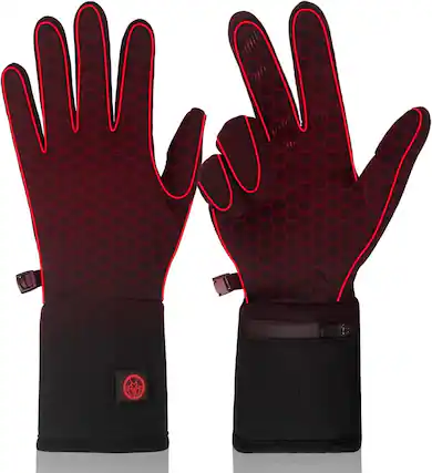Front. Cozy Serene - Heated Gloves for Men, New pgradepgraded Rechargeable 6000mAh Heated Gloves, Touchscreen Waterproof - default.