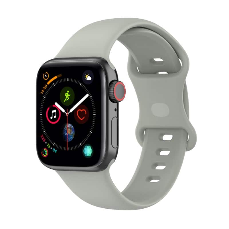StrapsCo - Active Band Silicone Watch Strap For Apple Watch - 44mm/45mm/46mm/49mm (Short-Medium) - Gray