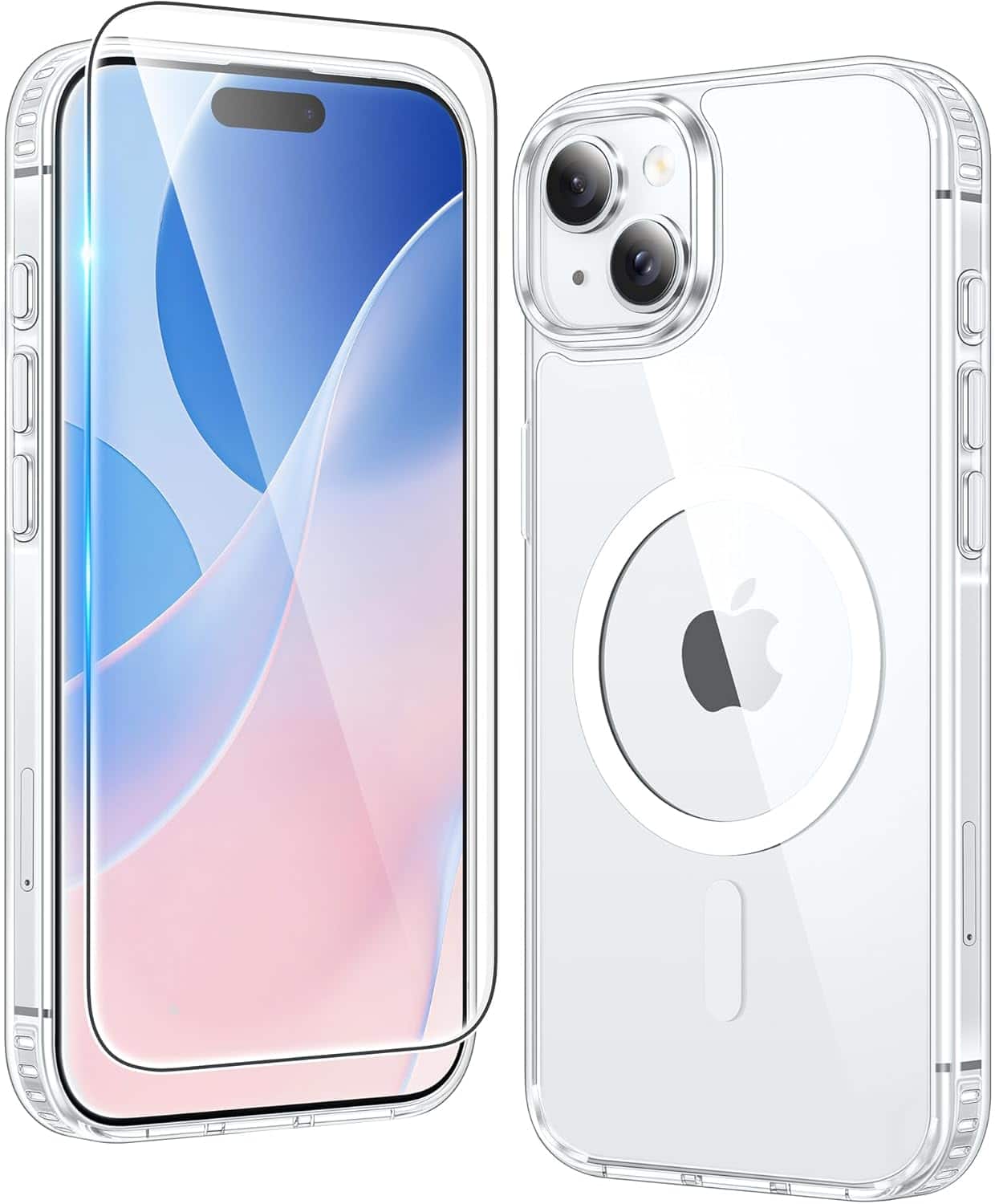 ACJPR - iPhone 15/14/13 Case, Magnetic Charging, Military-Grade Drop Protection (Clear) - "Color: A-Clear Size:iPhone 15/14/13 6.1 inch "