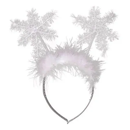 Front. Forum Novelties - Snowflakes Adult Headband - White.