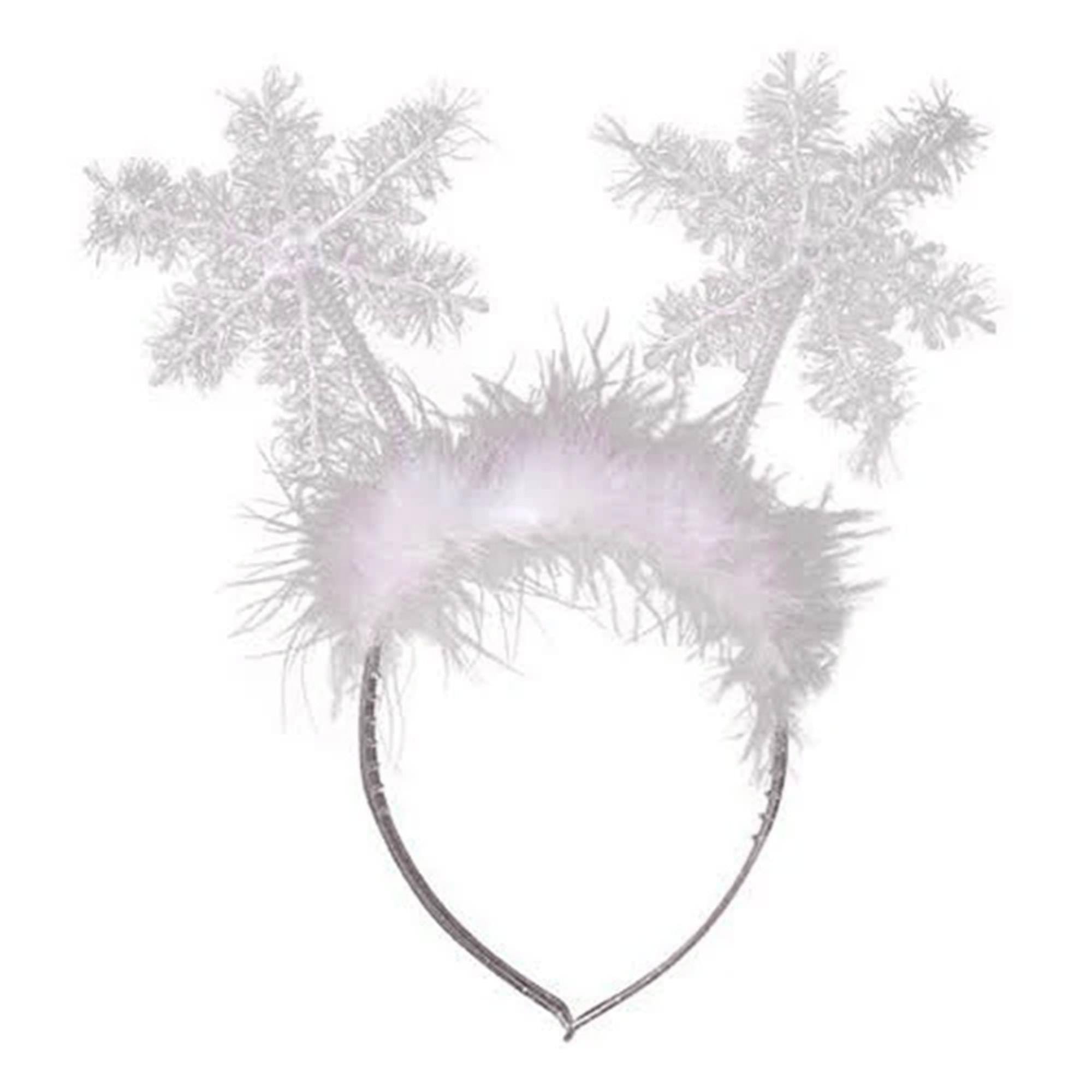 Front. Forum Novelties - Snowflakes Adult Headband - White.