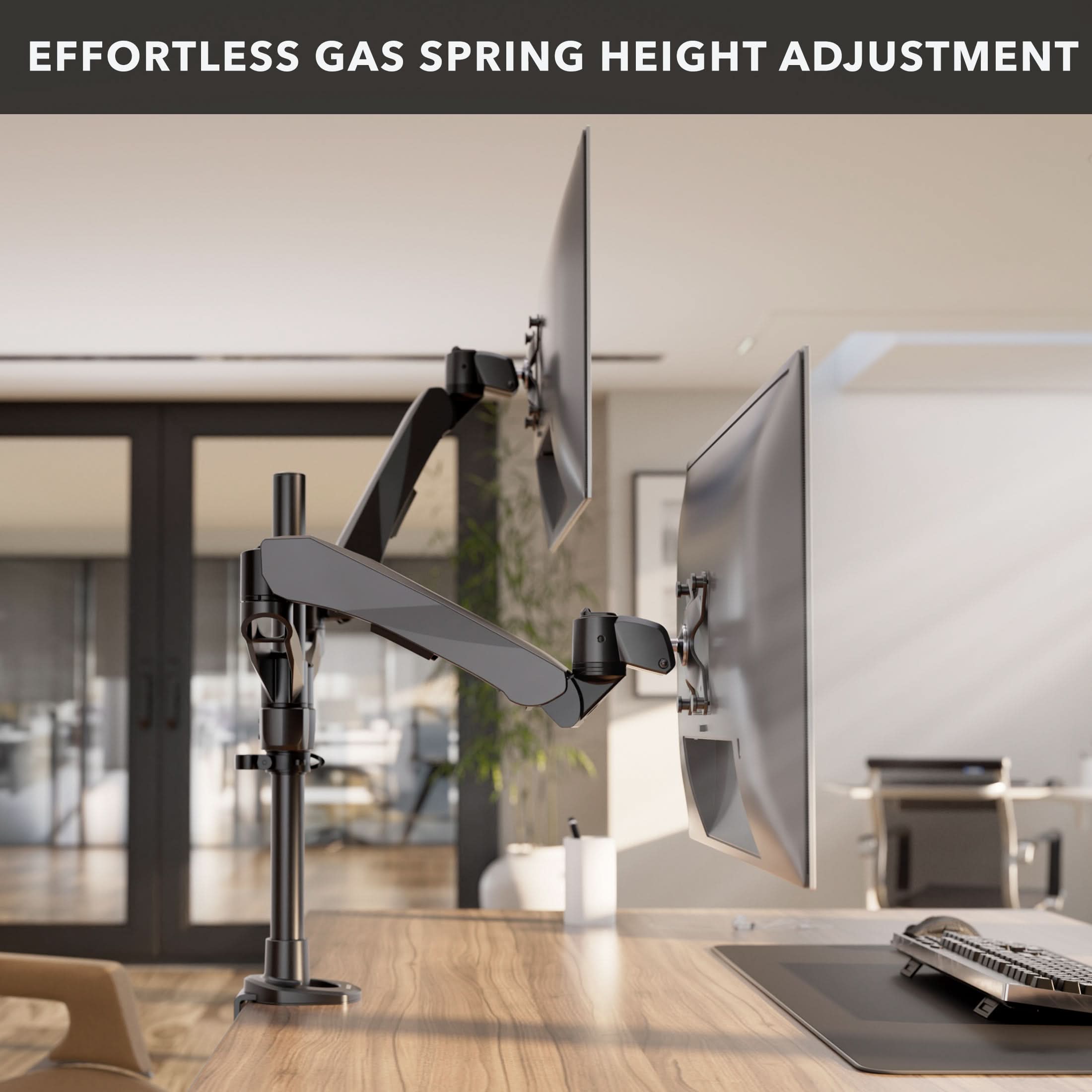 EFFORTLESS GAS SPRING HEIGHT ADJUSTMENT