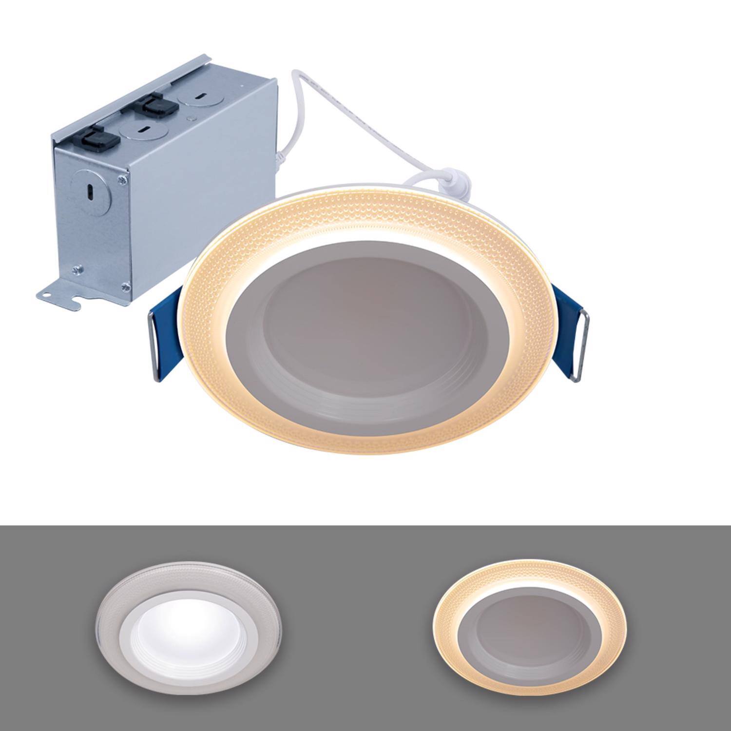 Front. Halo - Halo White 4 in. W LED Canless Recessed Downlight 9.5 W.