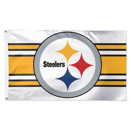 WinCraft - Pittsburgh Steelers 3' x 5' Away Stripe 1-Sided Deluxe Flag - Multicolor