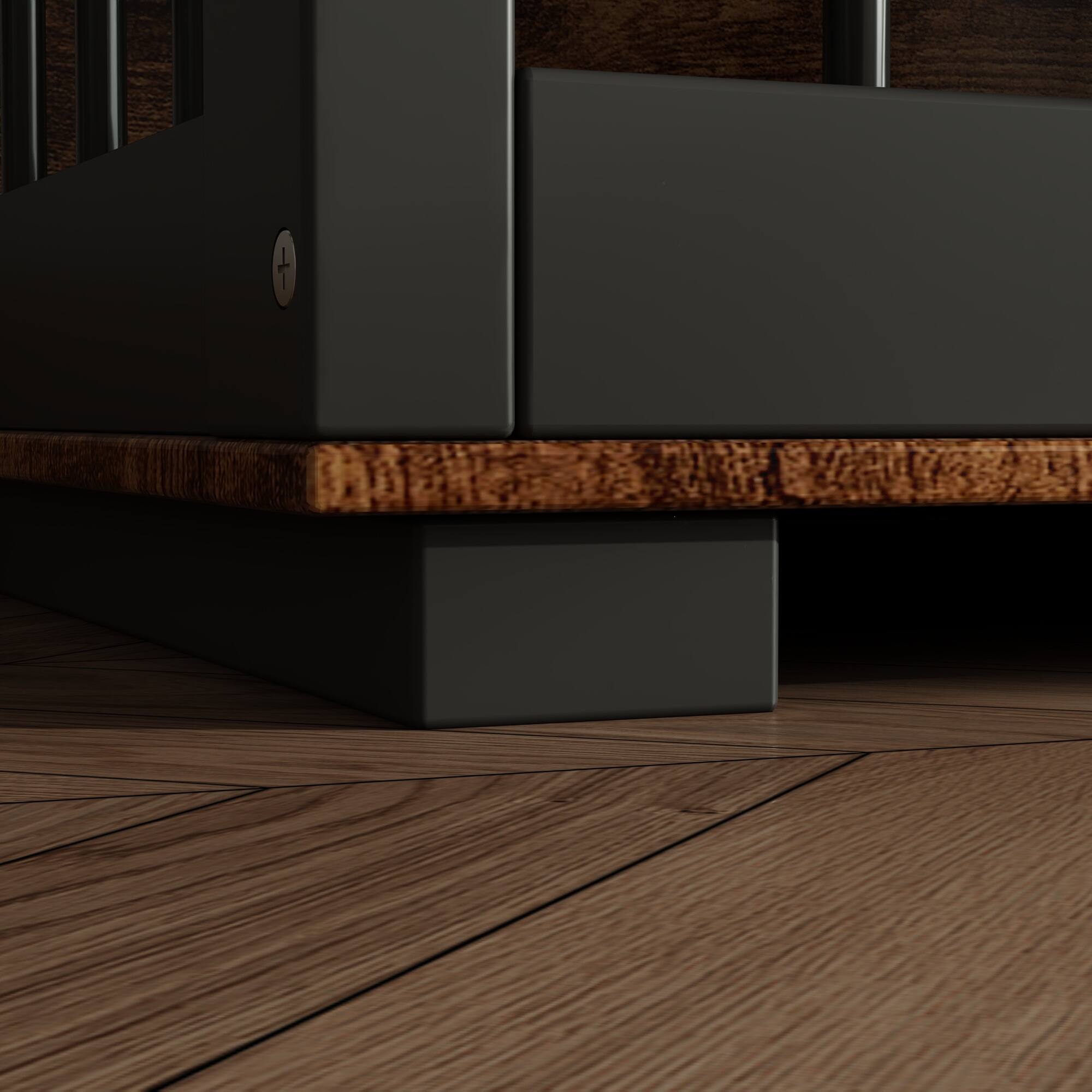 Alt View 10. FUFU & GAGA - Furniture-Style Dual Dog Crate with Storage - Convertible 2-Room Pet House for Living Room.