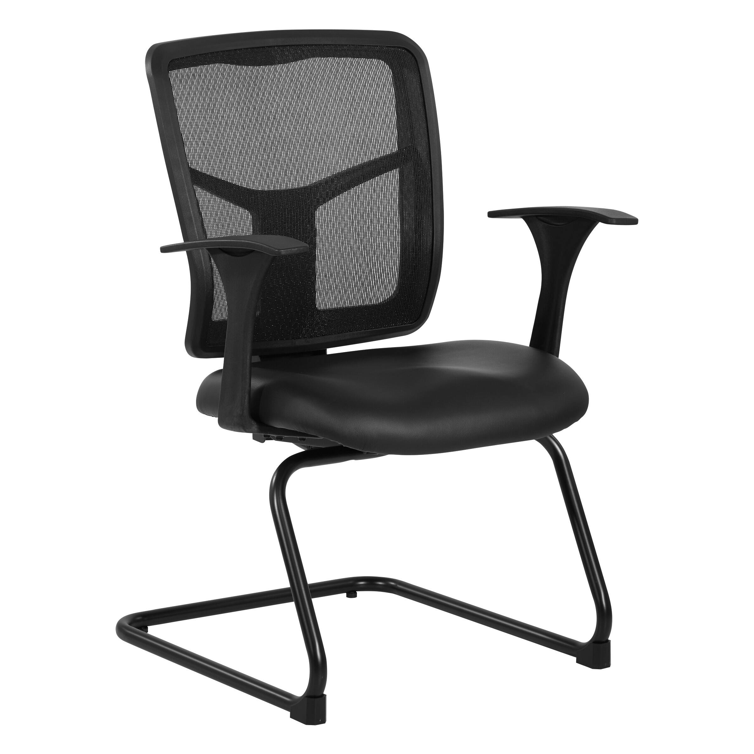 Angle. Office Star Products - ProGrid Office Vistor's Chair - Dillon Black.