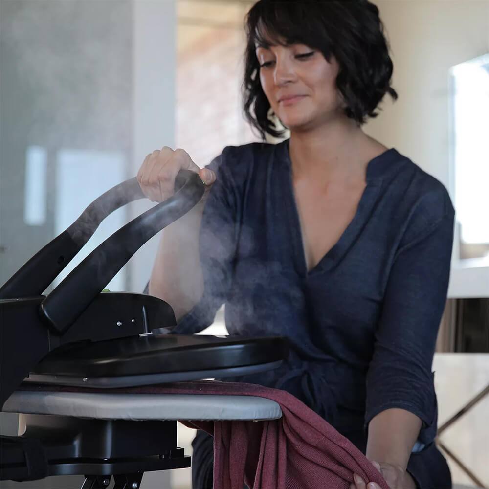 Alt View 3. Steamfast - Steamfast SF623BKBBA Mid-Size Fabric Steam Press - Black.